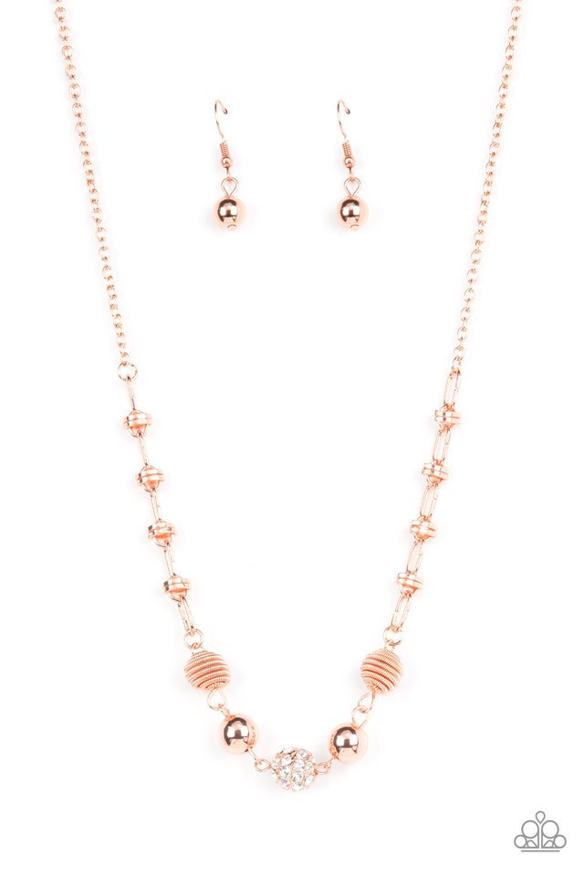 Paparazzi Accessories: Trendy Twinkle - Copper Necklace