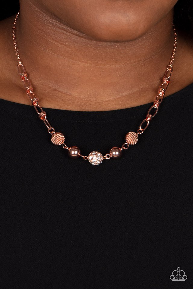 Taunting Twinkle - Copper - Paparazzi Necklace Image