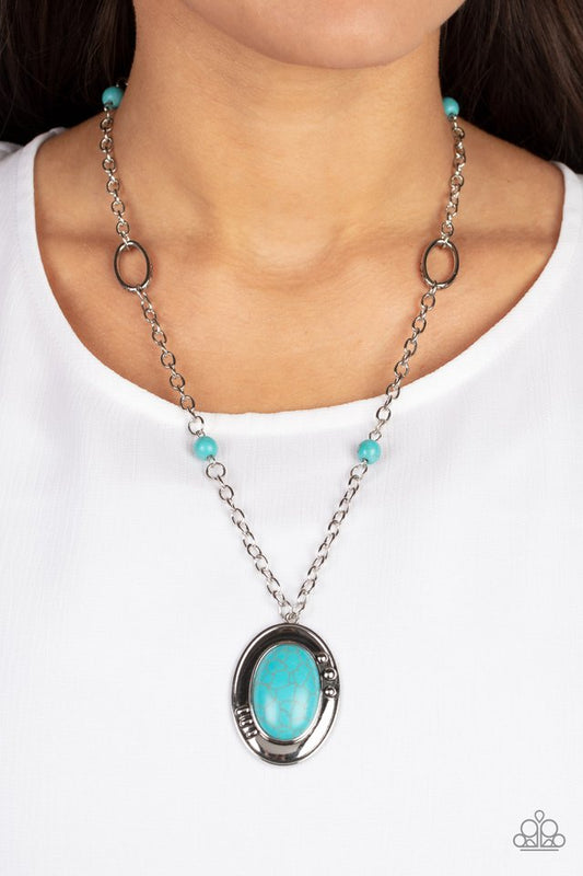 Mojave Meditation - Blue - Paparazzi Necklace Image