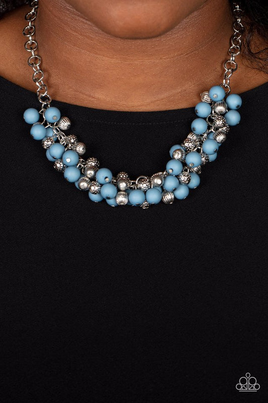 Party Procession - Blue - Paparazzi Necklace Image