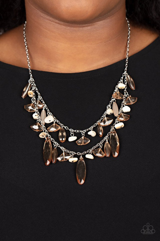 Candlelit Cabana - Brown - Paparazzi Necklace Image
