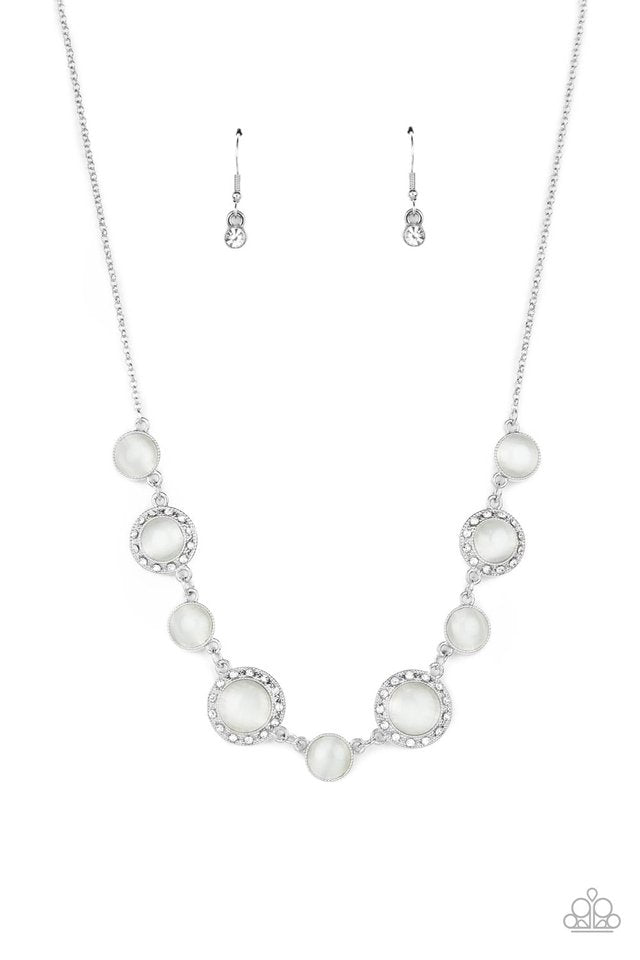 Too Good to BEAM True - White - Paparazzi Necklace Image