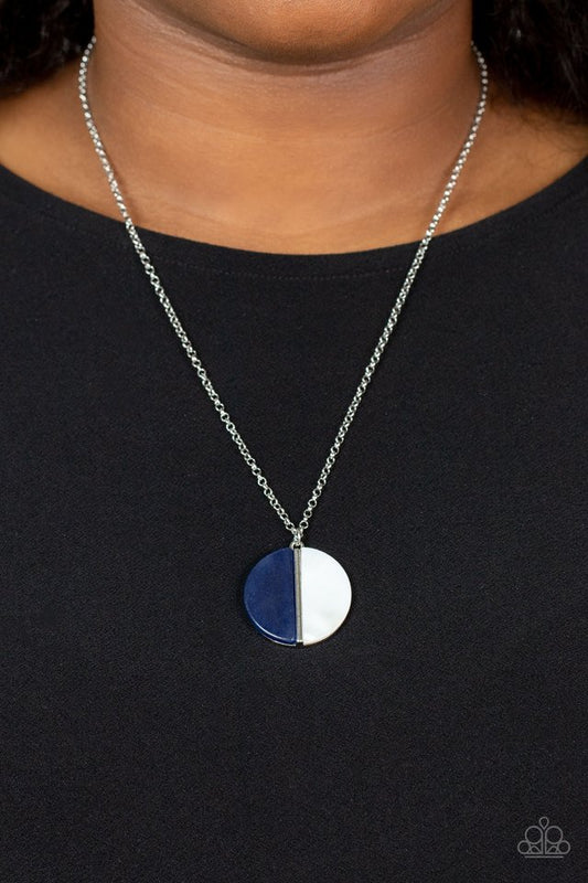 Elegantly Eclipsed - Blue - Paparazzi Necklace Image