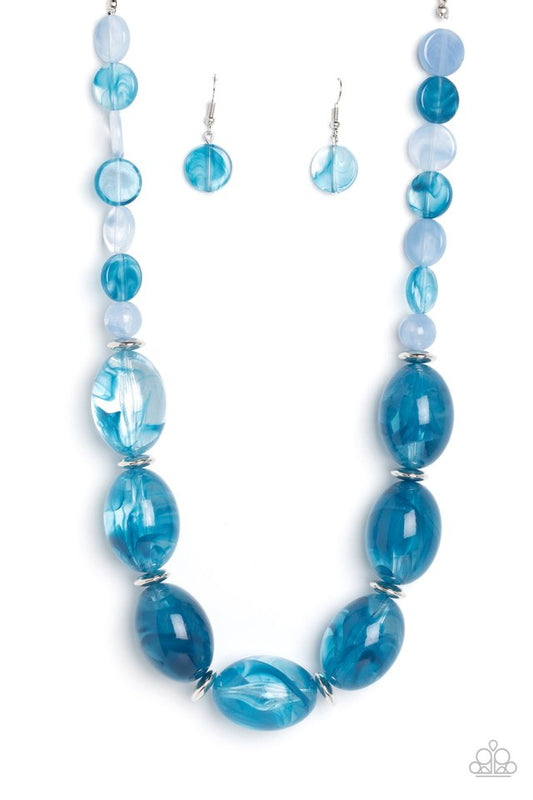 Belle of the Beach - Blue - Paparazzi Necklace Image