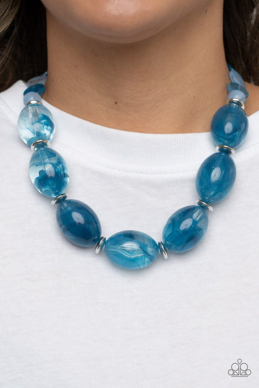 Belle of the Beach - Blue - Paparazzi Necklace Image