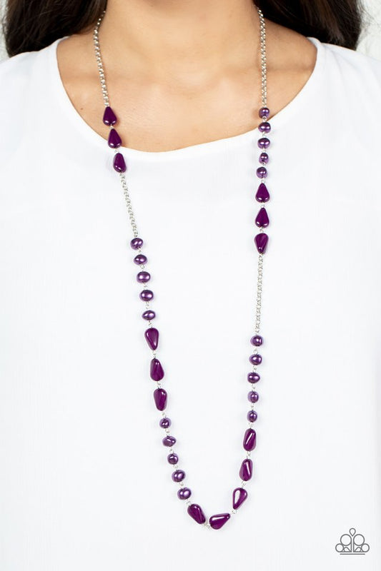 Shoreline Shimmer - Purple - Paparazzi Necklace Image
