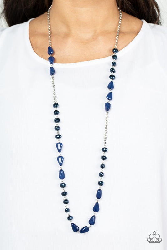 Shoreline Shimmer - Blue - Paparazzi Necklace Image