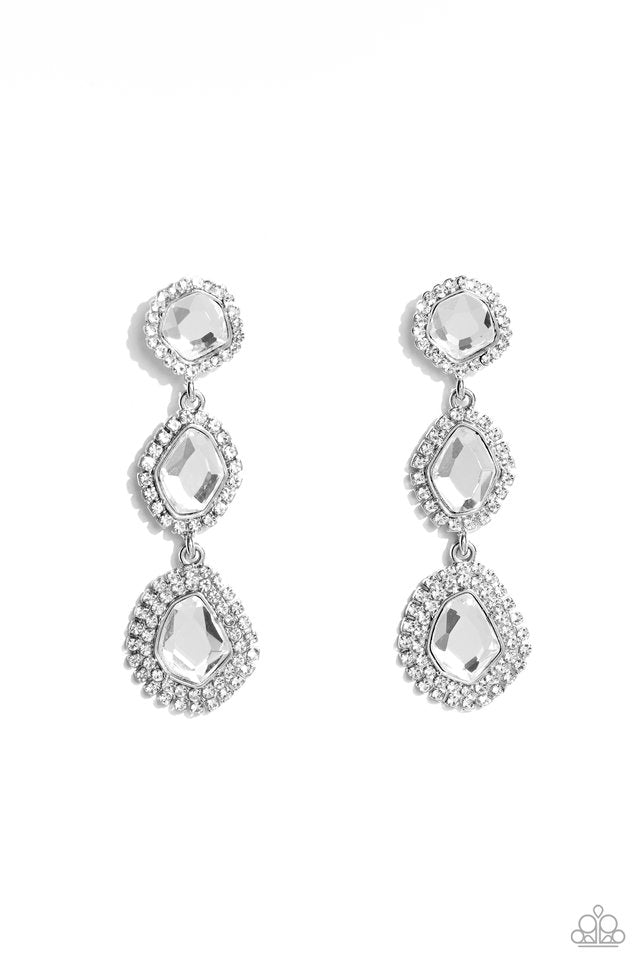 Prove Your ROYALTY - White - Paparazzi Earring Image