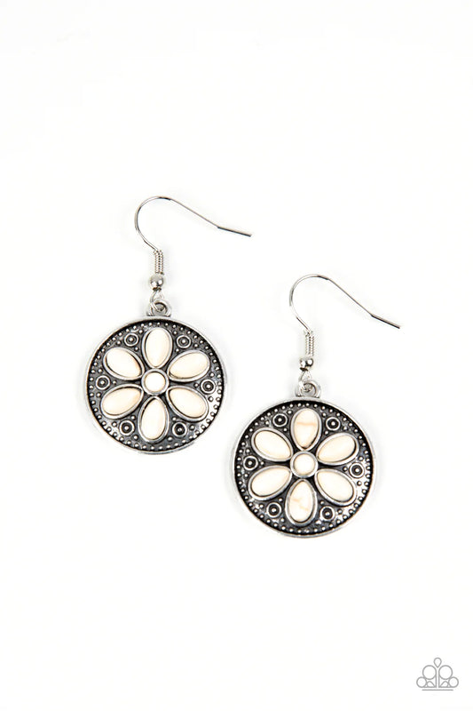 Paparazzi Earring ~ Saguaro Spring - White