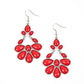 Colorfully Canopy - Red - Paparazzi Earring Image