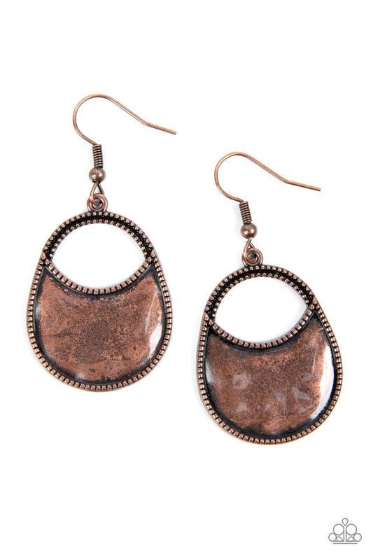 Rio Rancho Relic - Copper - Paparazzi Earring Image