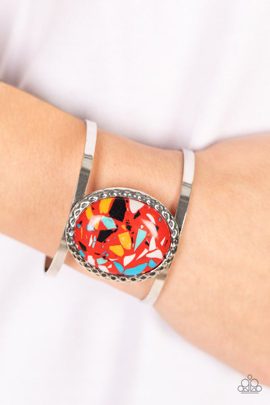 Tantalizingly Terrazzo - Red - Paparazzi Bracelet Image