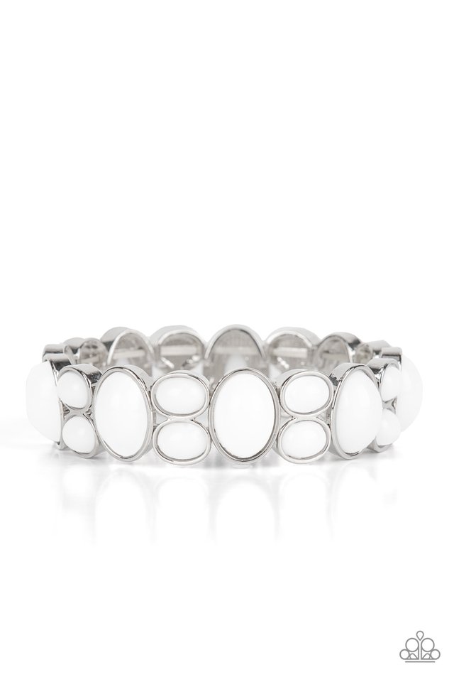 Tic Tac Dance - White - Paparazzi Bracelet Image