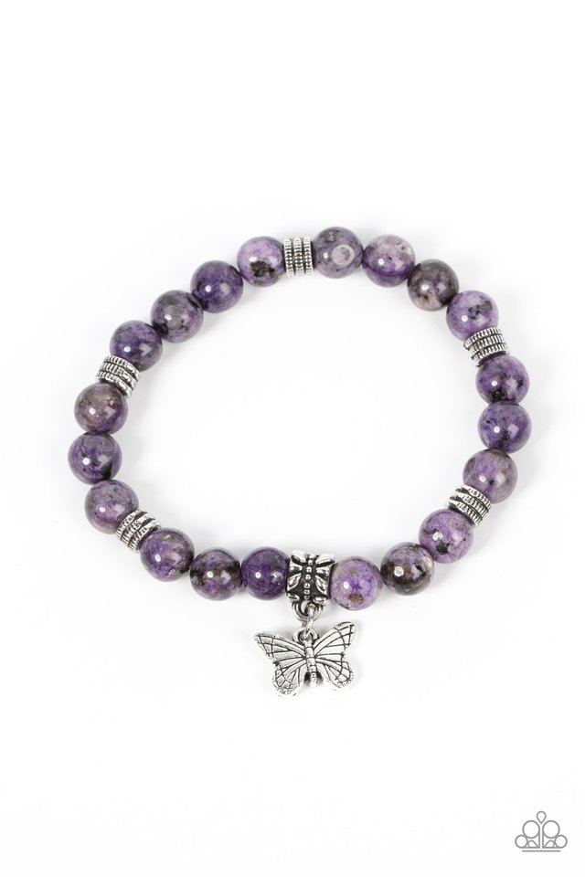 Butterfly Nirvana - Purple - Paparazzi Bracelet Image