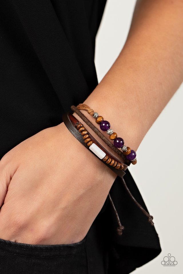 Public In-QUARRY - Purple - Paparazzi Bracelet Image