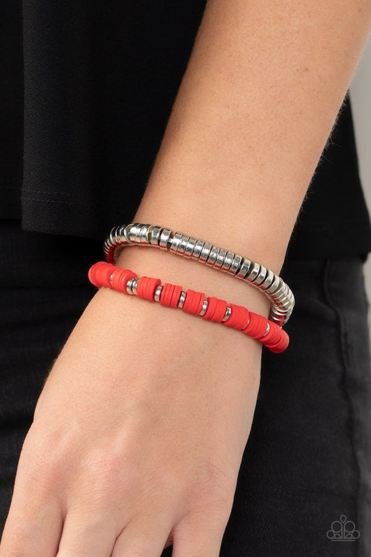 Catalina Marina - Red - Paparazzi Bracelet Image