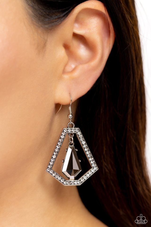 ​Poshly Photogenic - Silver - Paparazzi Earring Image