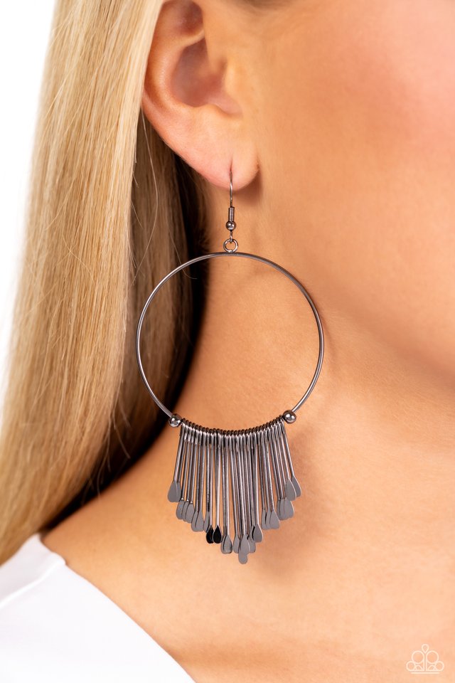 ​The Little Dipper - Black - Paparazzi Earring Image