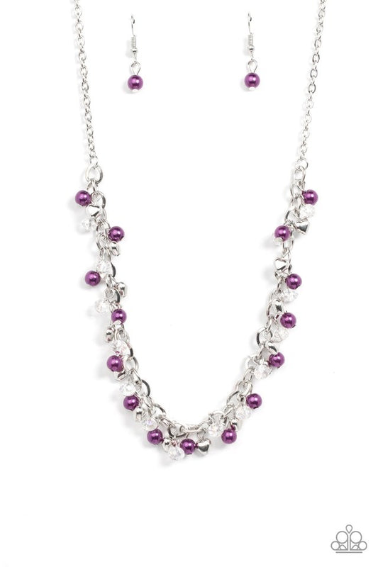 Soft-Hearted Shimmer - Purple - Paparazzi Necklace Image