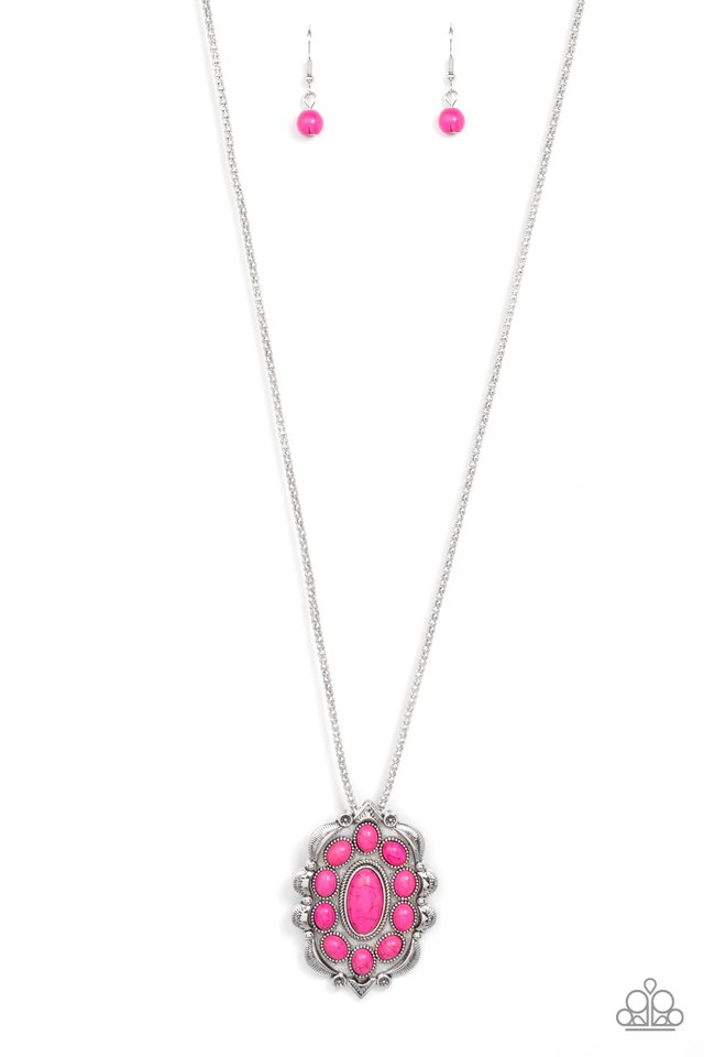 Mojave Medallion - Pink - Paparazzi Necklace Image