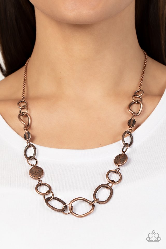 ​Industrial Intentions - Copper - Paparazzi Necklace Image