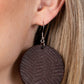 Leathery Loungewear - Brown - Paparazzi Earring Image