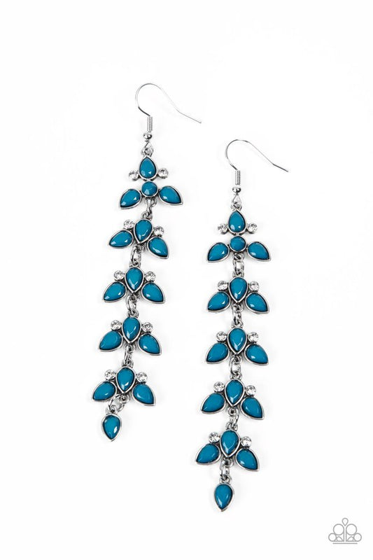 Fanciful Foliage - Blue - Paparazzi Earring Image