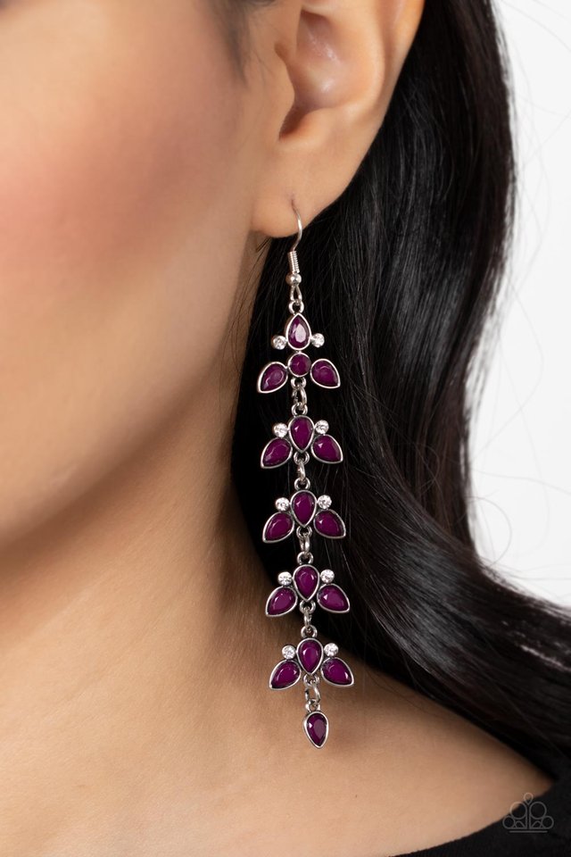 ​Fanciful Foliage - Purple - Paparazzi Earring Image