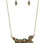 ​Enviable Elegance - Brass - Paparazzi Necklace Image