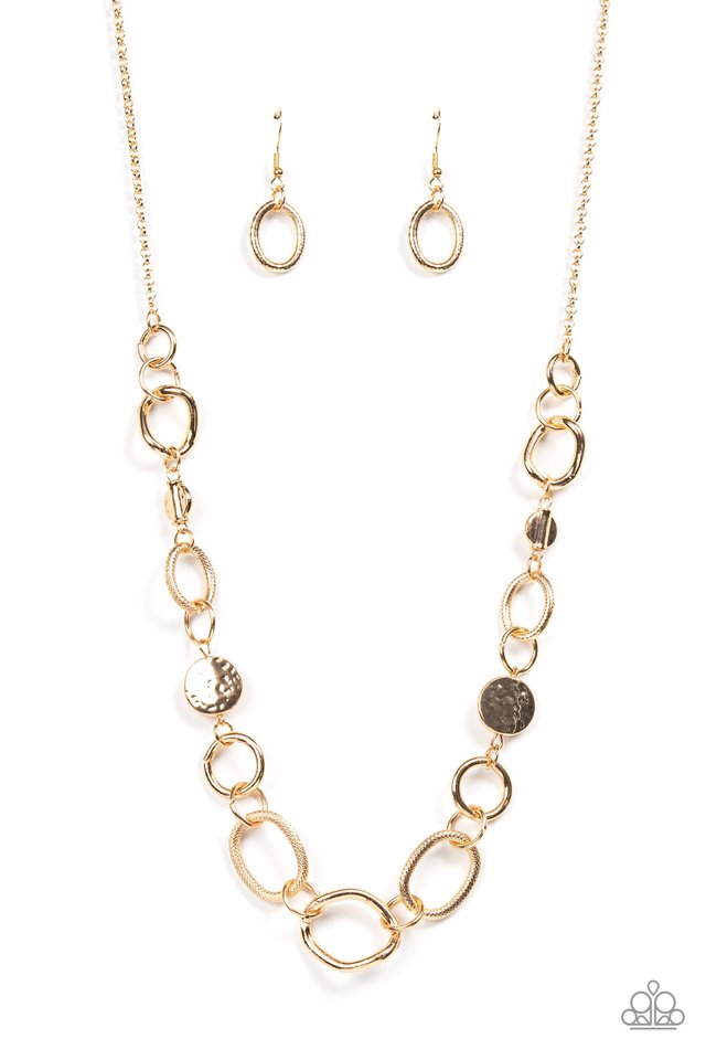 ​Industrial Intentions - Gold - Paparazzi Necklace Image