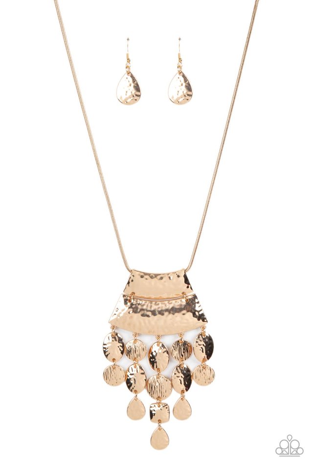 Totem Trek - Gold - Paparazzi Necklace Image