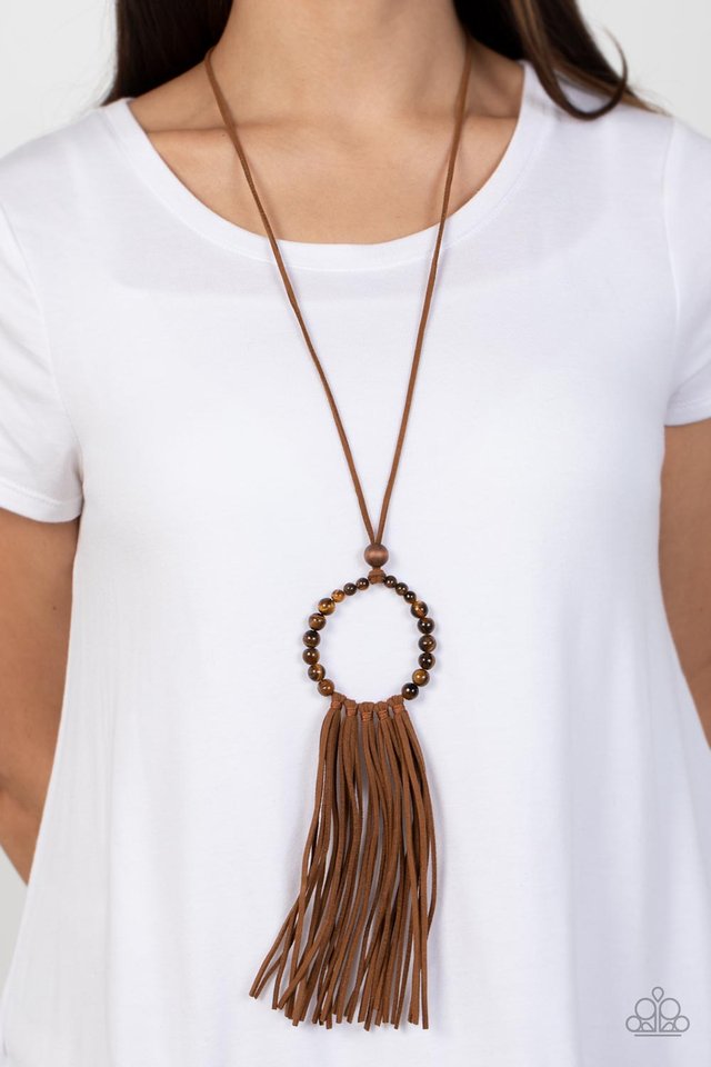 Namaste Mama - Brown - Paparazzi Necklace Image