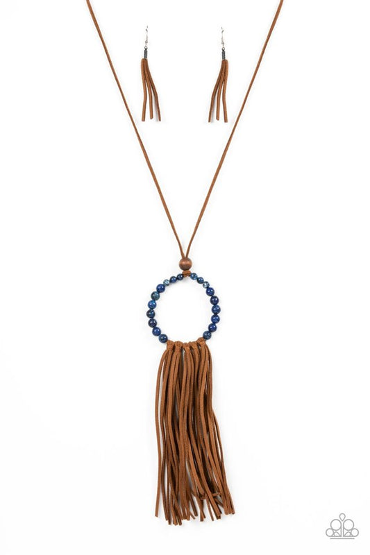 Namaste Mama - Blue - Paparazzi Necklace Image