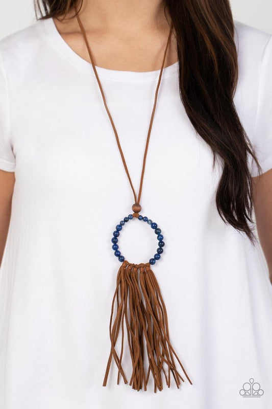 Namaste Mama - Blue - Paparazzi Necklace Image