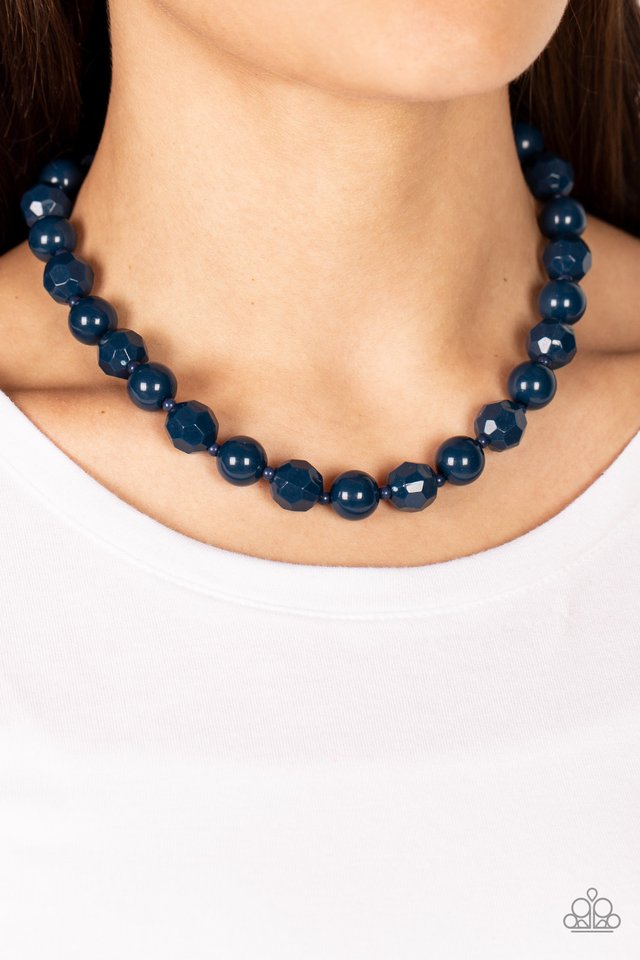 ​Popping Promenade - Blue - Paparazzi Necklace Image