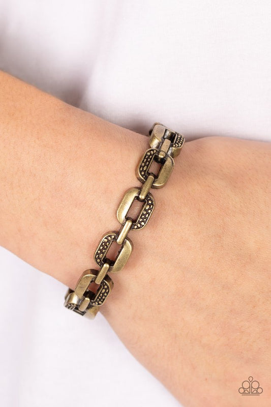 Powerhouse Plunder - Brass - Paparazzi Bracelet Image