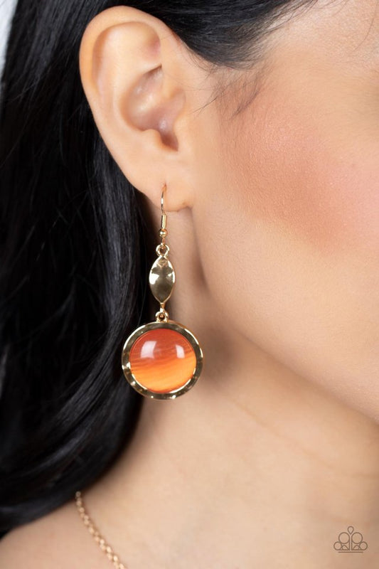 ​Magically Magnificent - Orange - Paparazzi Earring Image