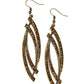 Twinkle for Two - Brass - Paparazzi Earring Image