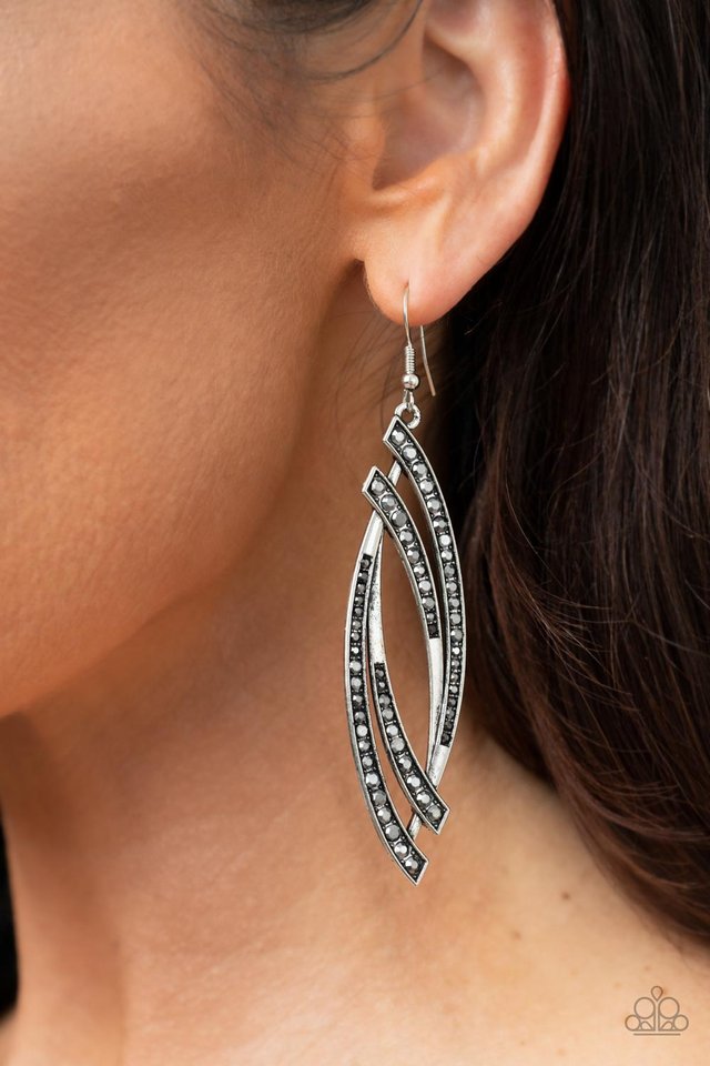 Twinkle for Two - Silver - Paparazzi Earring Image