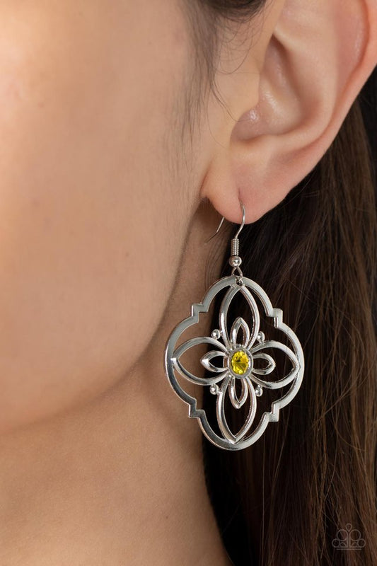 Treasure GROVE - Yellow - Paparazzi Earring Image