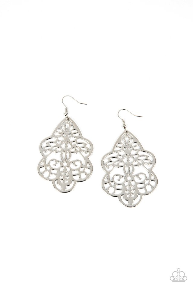 Festive Foliage - Silver - Paparazzi Earring Image