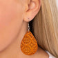 Stylishly Subtropical - Orange - Paparazzi Earring Image