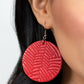 Leathery Loungewear - Red - Paparazzi Earring Image
