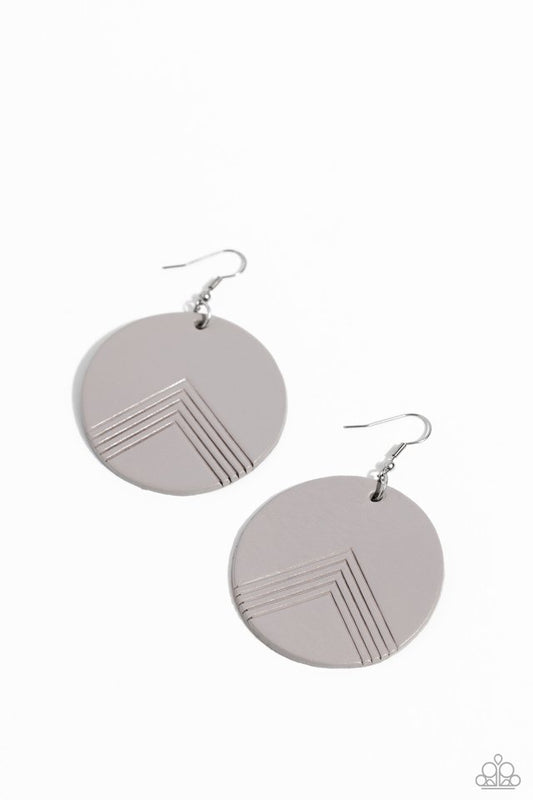 On the Edge of Edgy - Silver - Paparazzi Earring Image