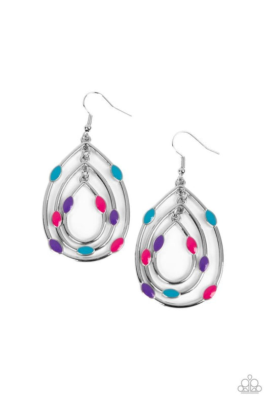 Rippling Rapport - Multi - Paparazzi Earring Image