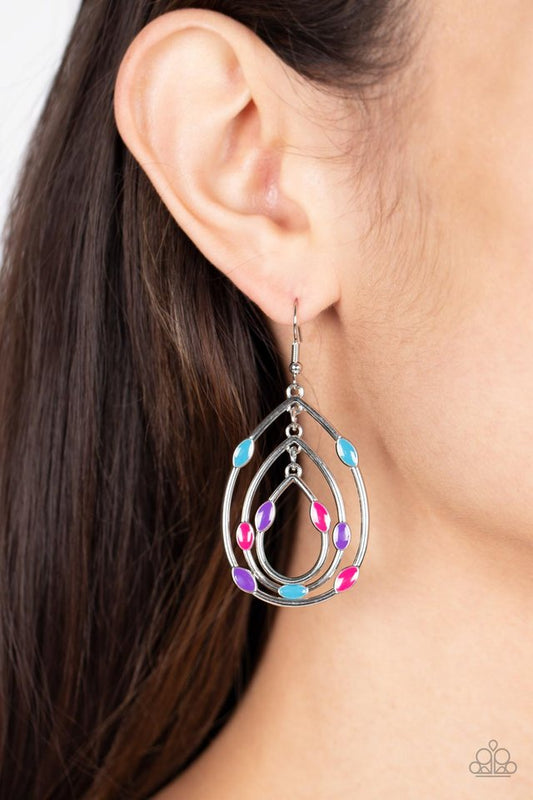 Rippling Rapport - Multi - Paparazzi Earring Image