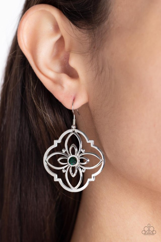 ​Treasure GROVE - Green - Paparazzi Earring Image