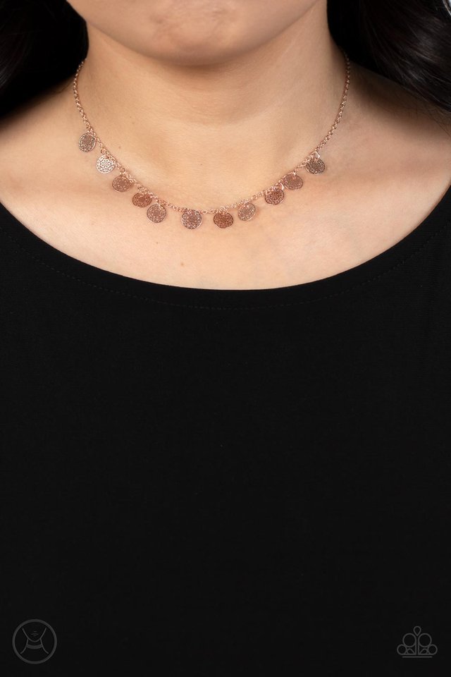 On My CHIME - Rose Gold - Paparazzi Necklace Image