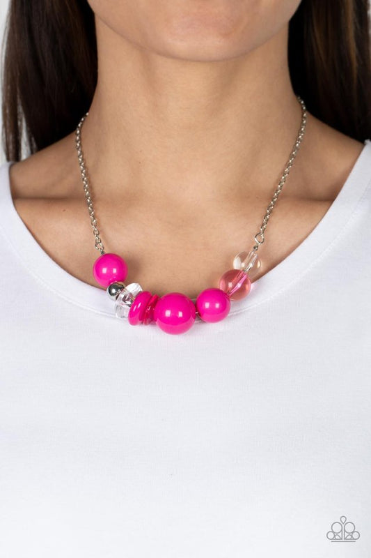 ​Bauble Bonanza - Pink - Paparazzi Necklace Image