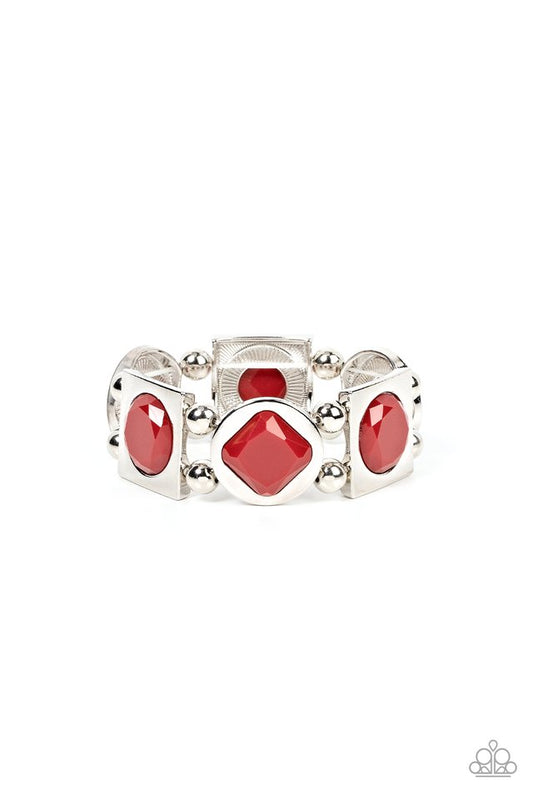 Asymmetrical A-Lister - Red - Paparazzi Bracelet Image